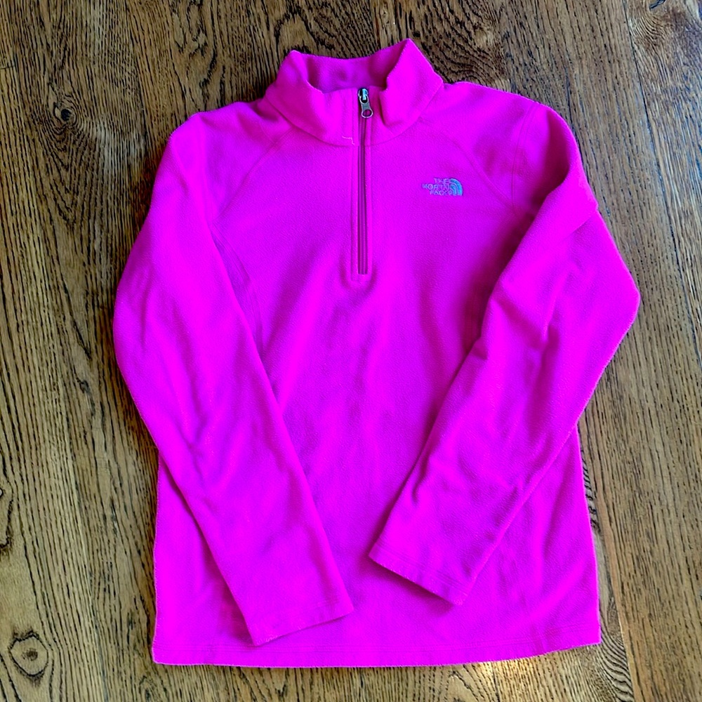Girls The North Face Hot Pink 1/4 zip Fleece